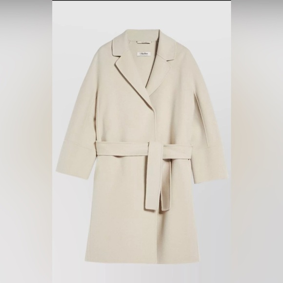 SOLD NWT ‘S Max Mara ‘Arona’ Double Faced Short Wool Coat with Belt Fall/Winter - Picture 4 of 17